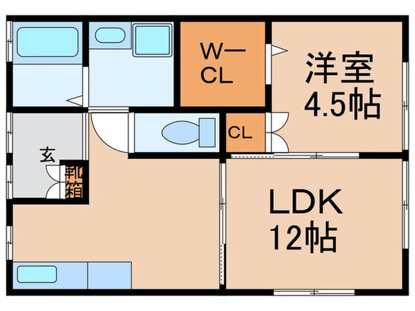 岸岡ハイツの物件間取画像